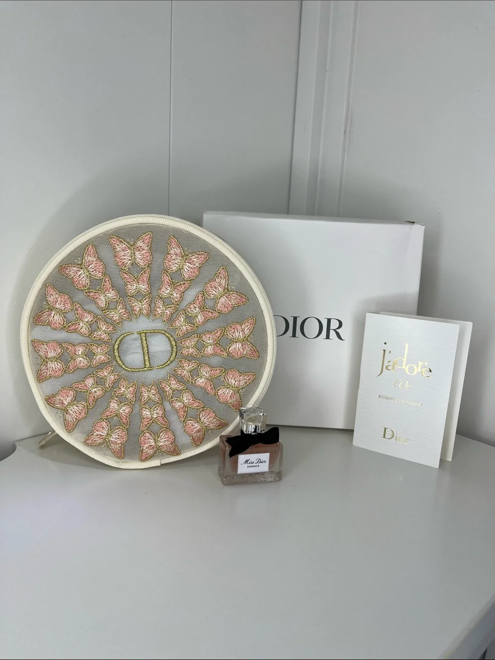 Dior Butterfly Pouch + Miss Dior Mini & J’adore L’Or Gift Set